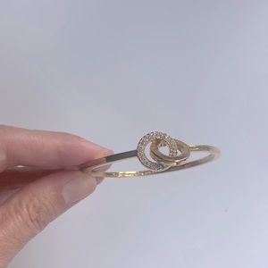 Kate spade gold bangle with crystals
